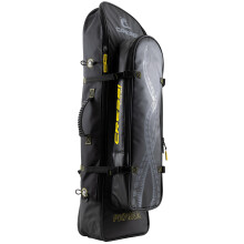 CRESSI Piovra Dry Fins Backpack - Backpack/Bag with Water-Repellent Treatment for Long Fins and Fishing/Apnea Equipment, XL, Black/Yellow, Unisex