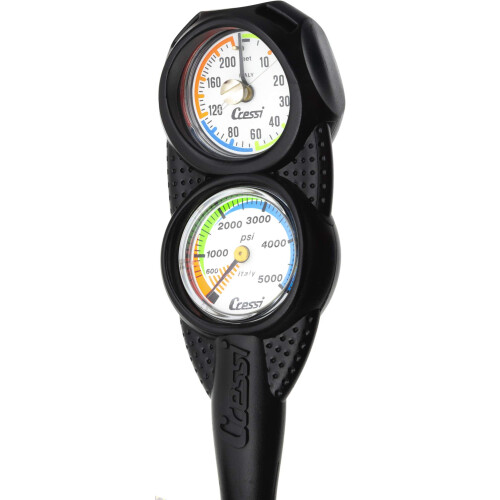 Cressi Cressi Diving Console 2 - Depth + Pressure Gauge, Black 1
