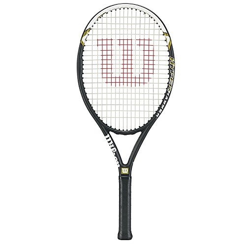 Wilson Wilson Hyper Hammer 5.3 Strung Tennis Racket (Black/White, 4 1/8) 1