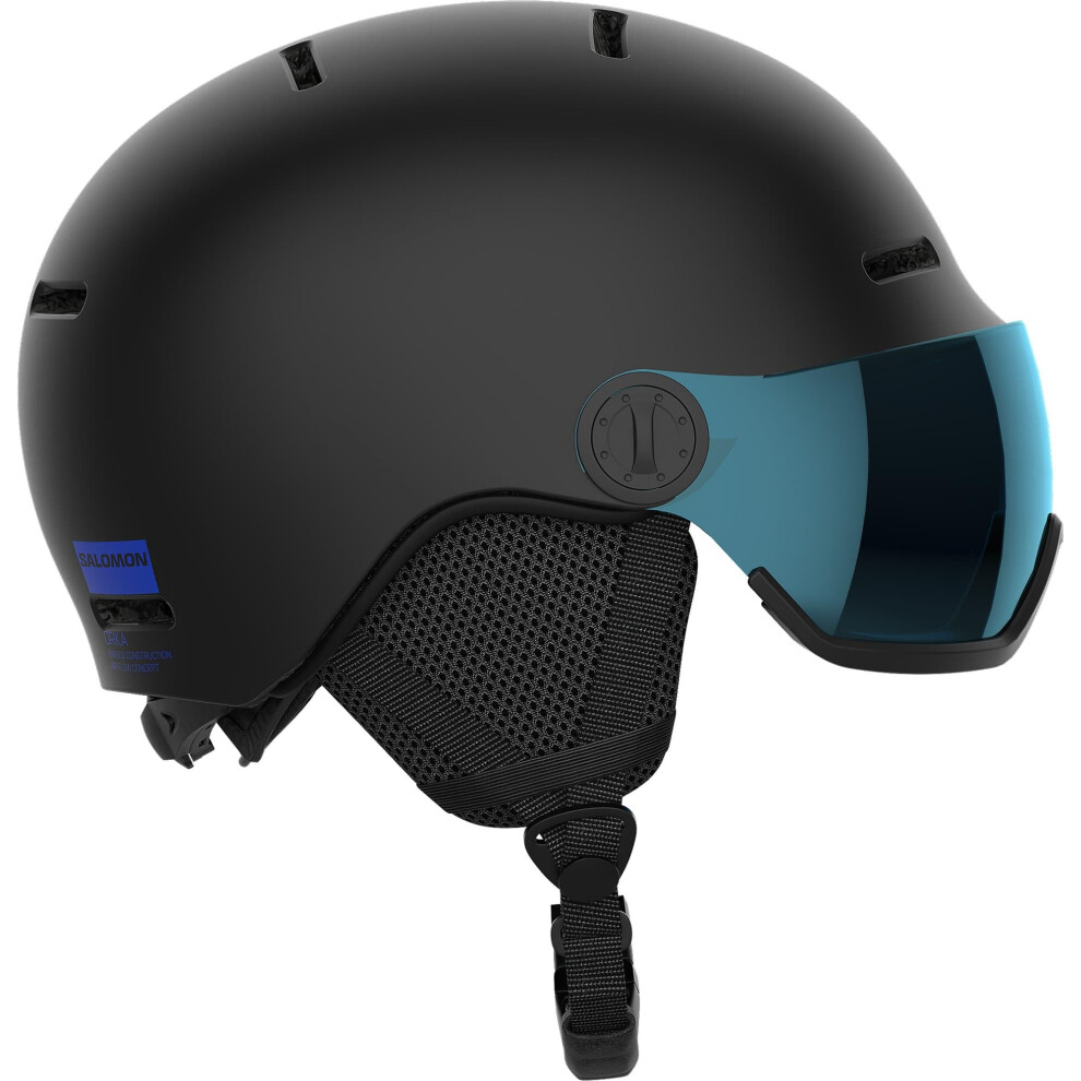 Salomon Orka Visor Kids Helmet Ski Snowboarding, Integrated Convenience, Easy To Adjust Fit, And Lightweight, Ks 4953 Black