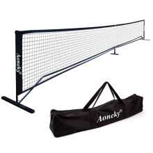 Aoneky 22x3ft Pickleball Paddle Tennis Net Set, Metal Stand and PE Net - Portable PickleBall Net for Volleyball Tennis Driveway Outdoor Garden Beach