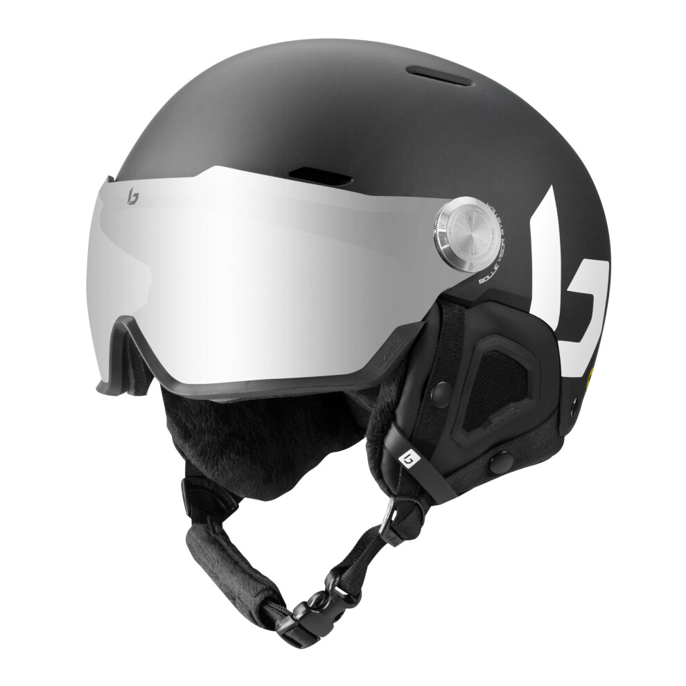 Bolle MIGHT VISOR| Ski Helmet |High Resistance ABS Protection| Optimal Ventilation| Comfort Foam|Removable Ear Pads|Anti-Fog & Anti-Scratch Treatment