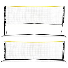 BazookaGoal Football Tennis Net 9.8x3.3ft Complete Set ? Adjustable and Foldable Volleyball Net Training Tennis Net for Kids and Adults
