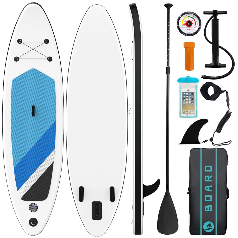 Inflatable Stand Up Paddle Board 10'5''?30''?6'' SUP Inflatable Paddle Boards Ultra Light Surfing Board Kit for Adults, Set with Adjustable Paddle