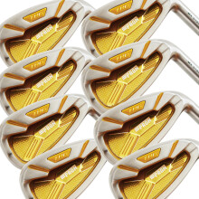 Japan Pron Iron Mens Set or Single Golf Club,Chrome Finish,TRG22 Model, 4-P,Sw,Senior Flex,Graphite Shaft,Grip Mid,Plus Length,Pack of 8