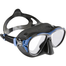 Cressi Naxos Mask - Diving Mask with Anti-Fog System, Black/Blue, One Size, Unisex Adult