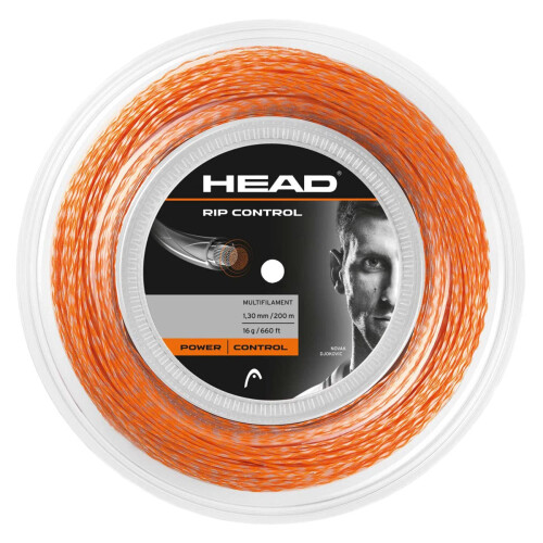 HEAD HEAD Unisex's Rollo Rip Control Reel 03/04 Racquet String-Multi-Colour/Orange, Size 16