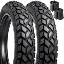 YunSCM 2-PCS 26" E-Bike Fat Tyres 26x4.0 Tires 102-559 with 26" Heavy Duty Bike Inner Tubes AV32mm Schrader Valve, Compatible with 26 x 4.0 Electric
