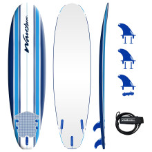 Wavestorm - Classic Soft Top Foam 7ft Surfboard Surfboard for Beginners and All Surfing Levels Complete Set Includes Leash and Multiple Fins Heat