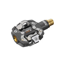 LOOK Cycle - X-TRACK Race Carbon Ti MTB Pedals - Standard SPD Mechanism Compatible - Carbon Body, Titanium Axle - Large Platform - Extremely Reliable