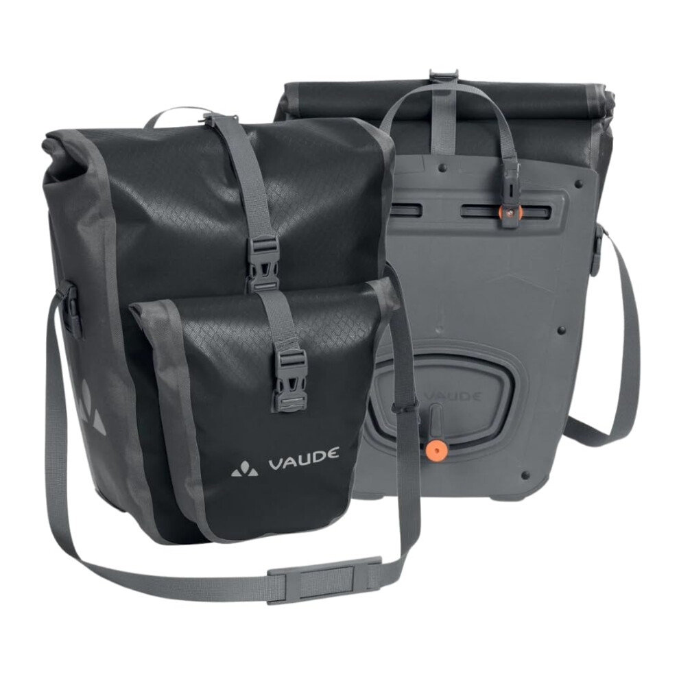 VAUDE Aqua Back Plus bike pannier bag, 2 x rear bike rack bag waterproof, 51 liters total volume, cycling bag rear, easy mounting - Made in Germany