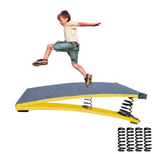 Gymnastics Springboard for Kids Vaulting Training Fitness Playing, Portable Curved Spring Board, Hard Wood Practice Equipment, Elastic Board for Home