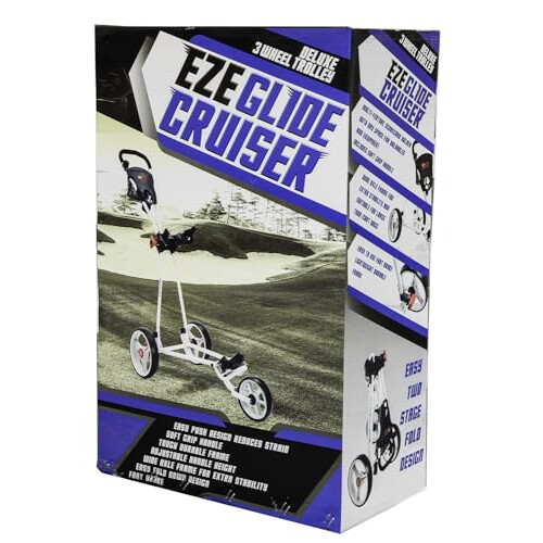 EZE Glide Cruise 3 Wheel Golf Trolley White 2