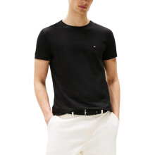 (Black, M) Tommy Hilfiger 10839 Mens T Shirts Crew Neck Short Sleeve Summer New Cotton Tee