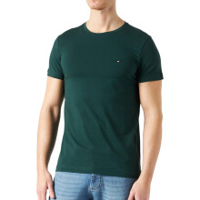 (Forest Green, XL) Tommy Hilfiger 10839 Mens T Shirts Crew Neck Short Sleeve Summer New Cotton Tee