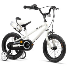 Glerc Fantacy Kids Bike 16 Inch Boys Girls Bicycle for Age 5 6 7 8Year Old with Stabilisers & Bottle Cage for Birthday Gift? White