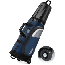 Findway Golf Travel Bag with Wheels, 1680D Heavy Duty Oxford Fiber Durable Waterproof Premium Golf Club Travel Bag with ABS Hard Shell, Portable Golf