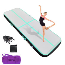 HIJOFUN Air Floor Mat - 3/4/5/6M Inflatable Gymnastics Mat - 10cm/20cm Thick - Includes Pump for Youth/Adults