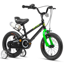Glerc Fantacy Kids Bike 12 Boys Girls Inch Bicycle for Age 2 3 4 Year Old with Stabilisers & Bottle Cage for Birthday Gift? Black