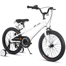 Glerc Fantacy Kids Bike 18 Inch Boys Girls Bicycle for Age 7 8 9 10 Year Old with Stabilisers & Bottle Cage for Birthday Gift? White