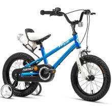 Glerc Fantacy Kids Bike 16 Inch Boys Girls Bicycle for Age 5 6 7 8 Year Old with Stabilisers & Bottle Cage for Birthday Gift, Blue