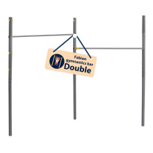 HUDORA Gymnastics Bar Fabian Standard/Pro - Single/double horizontal bar for children & adults - 4 level height-adjustable gym bar - Sturdy outdoor