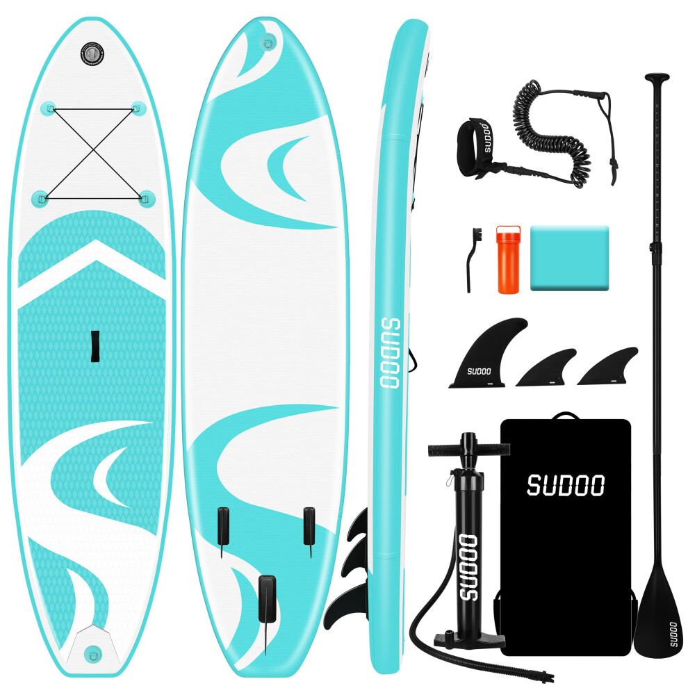 SUDOO Inflatable Stand Up Paddle Board 10'x30"x6"/300x76x15cm Stand Up Paddle Board Ultra-Light Included Inflatable SUP Board, Adj Paddle, Pump,