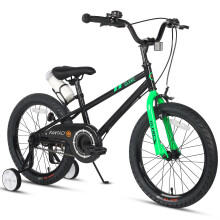 Glerc Fantacy Kids Bike 18 Inch Boys Girls Bicycle for Age 7 8 9 10 Year Old with Stabilisers & Bottle Cage for Birthday Gift? Black