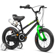Glerc Fantacy Kids Bike 16 Inch Boys Girls Bicycle for Age 5 6 7 8Year Old with Stabilisers & Bottle Cage for Birthday Gift? Black