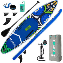 FunWater Inflatable 335x83x15CM Stand Up Paddle Board Ultra-Light SUP with Accessories Adj Paddle,ISUP Backpack,Pump,Phone Bag,Leash,Non-Slip Deckpad
