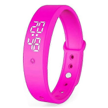 (Pink) VB150 Vibration Alarm Watch, Vibration Alarm Reminder Clock, 15 Vibrating Alarms with Countdown Timer, Personal Alarms or Pill Reminders per Day
