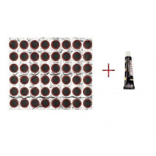 (1 Round 1 Glue) HOT Bicycle Tire Repair Tools Set 48pcs Tire Repair Patches Tire Repair Glue MTB