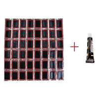 (1 Square 1 Glue) HOT Bicycle Tire Repair Tools Set 48pcs Tire Repair Patches Tire Repair Glue MTB