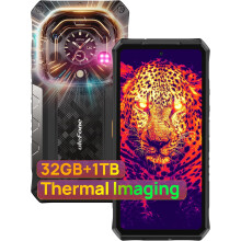 (Black, Thermal Version) Ulefone Armor 28 Ultra Thermal, 5G AI Rugged Phone, 32GB 1TB/2TB Expansion