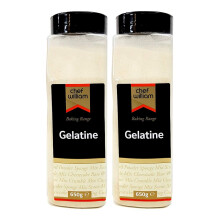 Gelatine 2 x 650g Powdered - Chef William - Large Tub - High Bloom