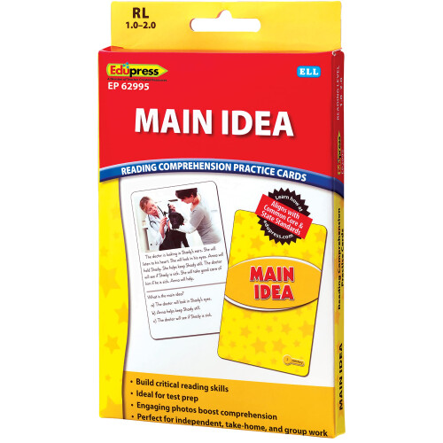 Edupress Reading Comprehension Practice Cards  Main Idea  Yellow Level (EP62995) Medium 2