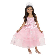 Tytt jen Wicked Glinda -mekko, premium-tason virallinen asu, pinkki kuplamekko ja kiilt v tiara holografisilla paljettiyksityiskohdilla, jotka a
