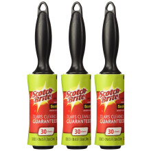 Scotch 3M Mini Lint Rollers 3-Pack (30 Sheets Each) Portable Sticky Remover for Clothes Furniture & Pet Hair Compact Travel Roller