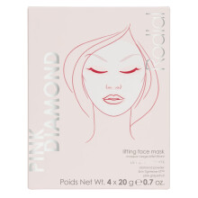 Rodial Pink Diamond Lifting Face Sheet Mask (4 Sachets)  Diamond Powder  Vitamine C  Skin Tightener ST  Deeply Moisturising Sheet Mask  Even Skin Tone