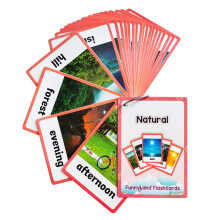 Lilias Natural Flash Cards Toddler Learning Toys Preschool Learning Toys Homeschool Supplies Learning Supplies til b?rnehave 4,3 x 3,14 tommer 23