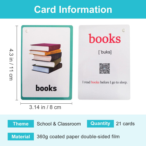 Cartes flash Lilias School and Classroom 1