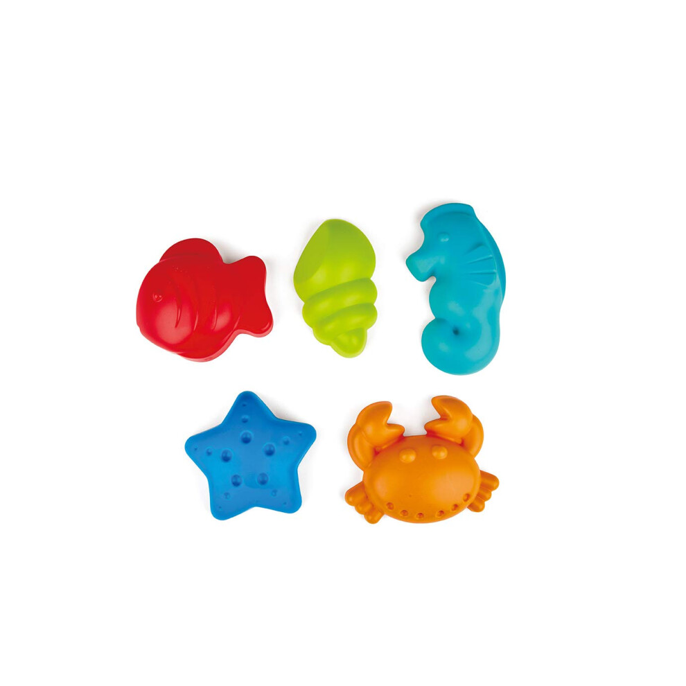 Hape E4058 Sea Creatures Sand Moulds - Beach Toys-image