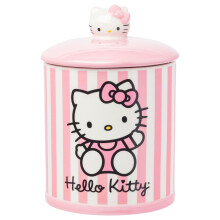 Pote de lanche para biscoitos de cermica rosa Silver Buffalo Sanrio Hello Kitty (mdio)