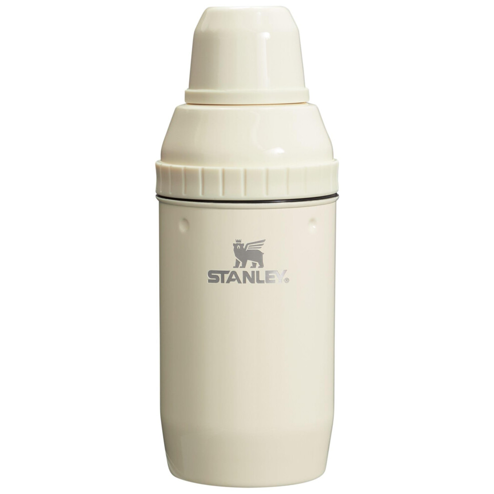 Stanley The Happy Hour Cocktail Shaker Set - Stainless Steel Bartender Kit for Mixing Perfect Cocktails at Home or Parties - 20 Oz - Cream Gloss