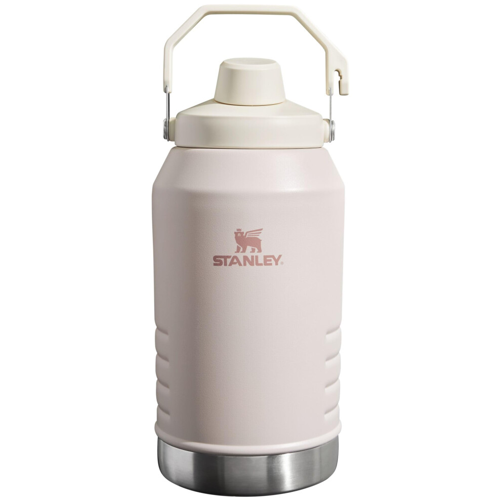 Stanley Iceflow Fast Flow Jug | Recycled Stainless Steel Water Tumbler | Keeps Drink Cold and Iced for Hours | Easy Carry Handle | 96 OZ | Rose Quartz