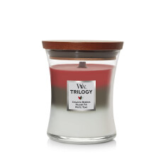Woodwick Medium Hourglass Candle Winter Garland - Premium Soy Blend Wax Pluswick Innovation Wood Wick lavet i USA | Feriegaver til alle