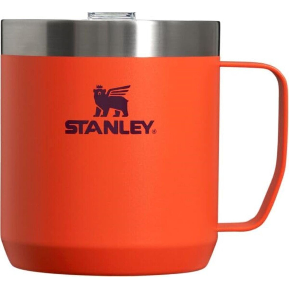 Stanley Stay Hot Camp Mug - Durable 18/8 Stainless Steel Insulated Mug - Splash-Free Tritan Drink-Thru Lid - 12 OZ - Tigerlily Plum