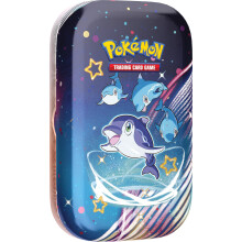 Pok mon TCG: Mini Tin Destini Scarlatti e Viola-Paldean - Finizen (2 Bustine di Espansione, 1 Adesivo e 1 Carta Artistica)