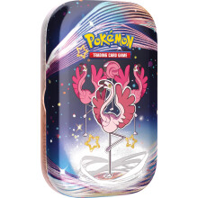 Pokémon TCG: Scarlet & Violet-Paldean Fates Mini Tin - Flamigo (2 Booster Packs, 1 Sticker & 1 Kunstkarte)