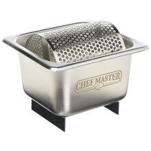 Chef Master 90021 Boterwiel | Roestvrijstalen boterstrooiwiel | Verdeelt boter gelijkmatig | RVS Boterroller | Geschikt voor 3 stokken boter